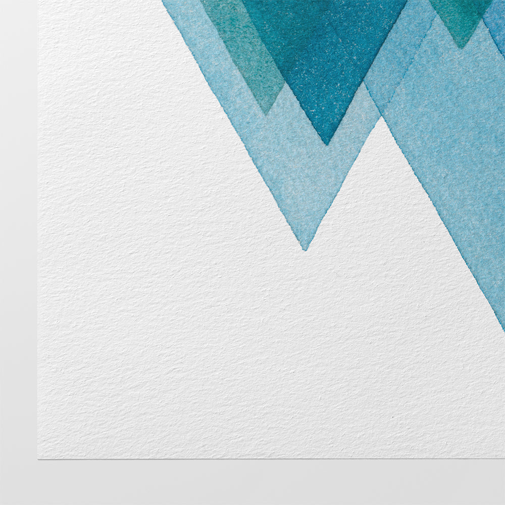 "Spring Mountains" Modern Watercolor Art Print