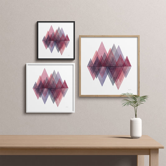 "Jeweled Reflections" Modern Watercolor Art Print