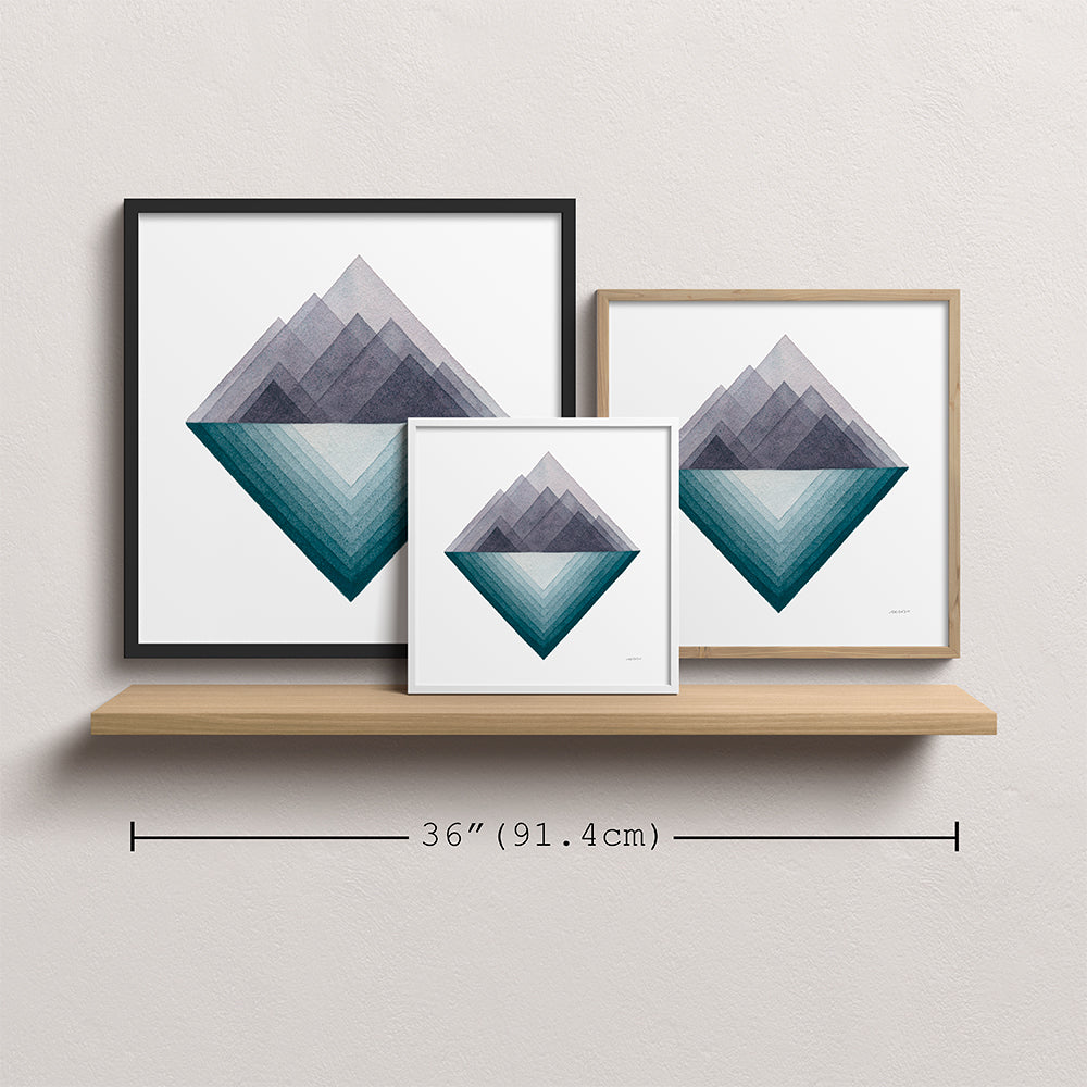 "Quiet Reflections" Modern Watercolor Art Print
