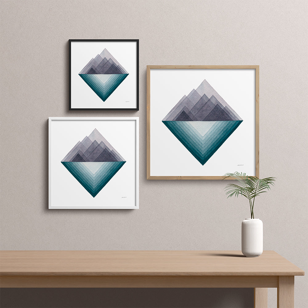 "Quiet Reflections" Modern Watercolor Art Print