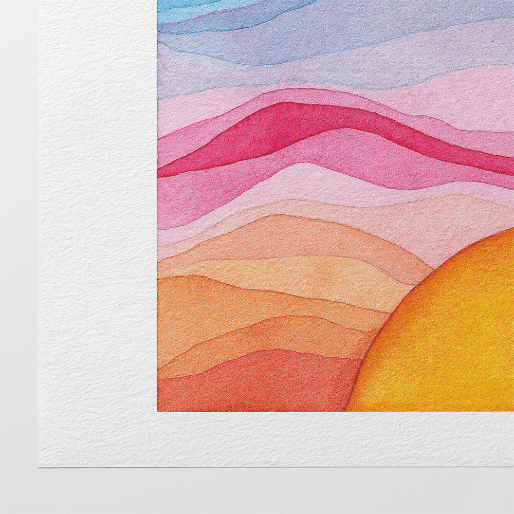 "Sunset Magic" Modern Watercolor Art Print