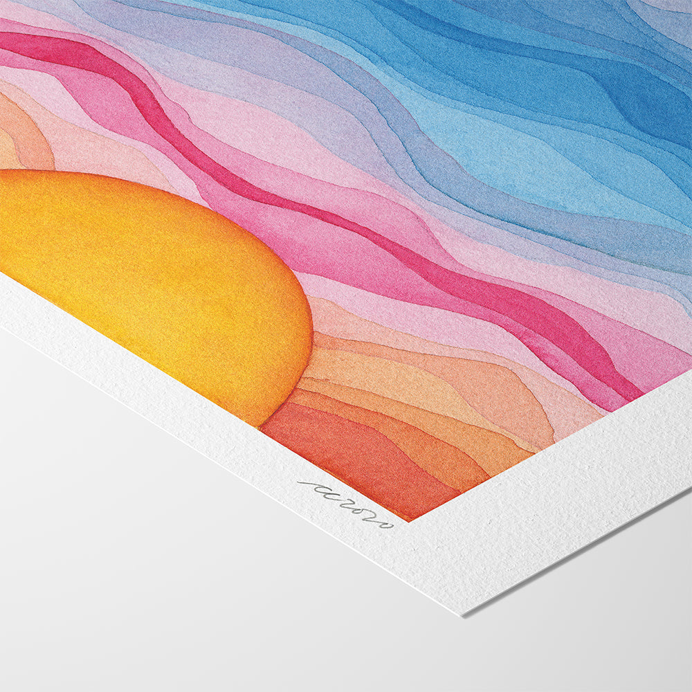"Sunset Magic" Modern Watercolor Art Print