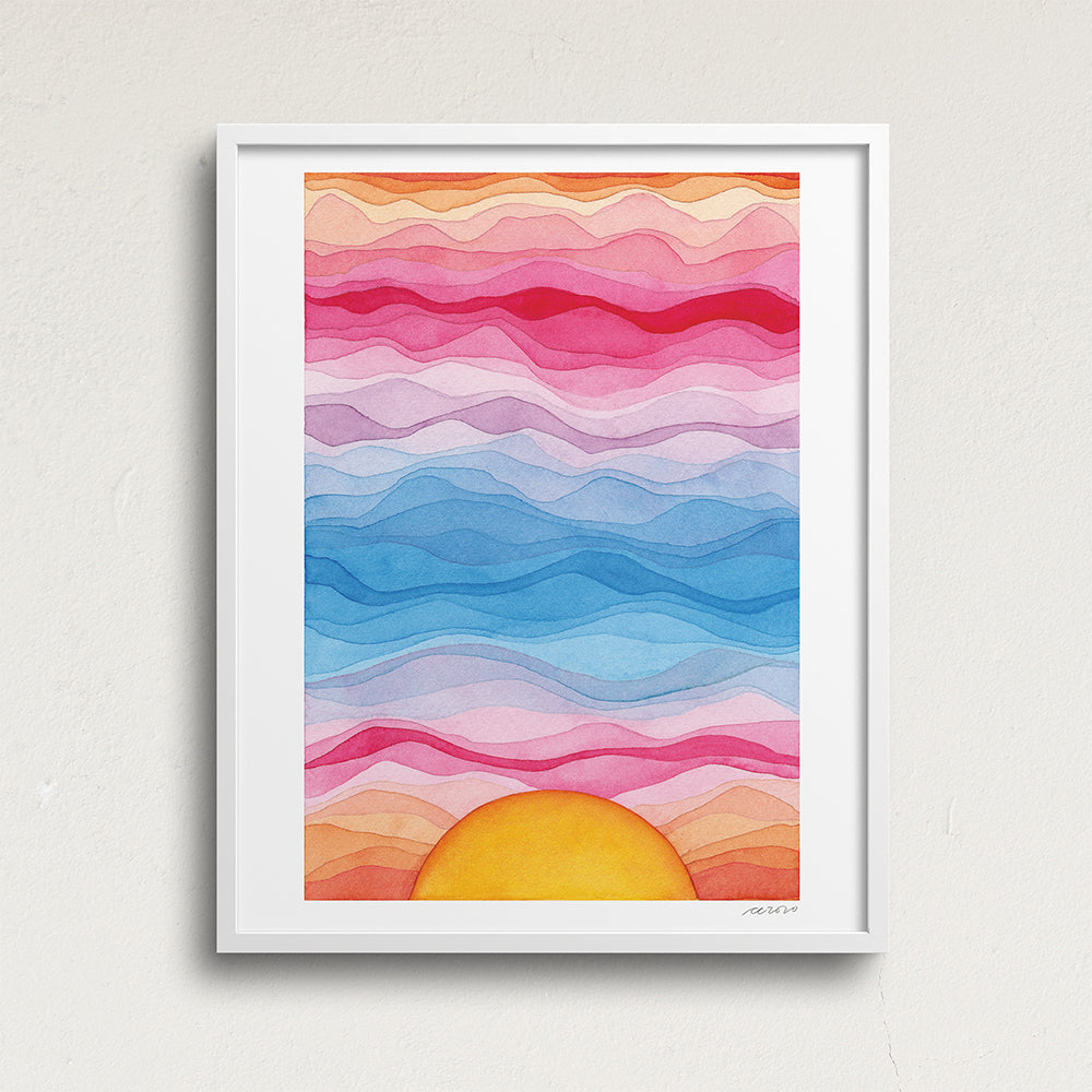 "Sunset Magic" Modern Watercolor Art Print