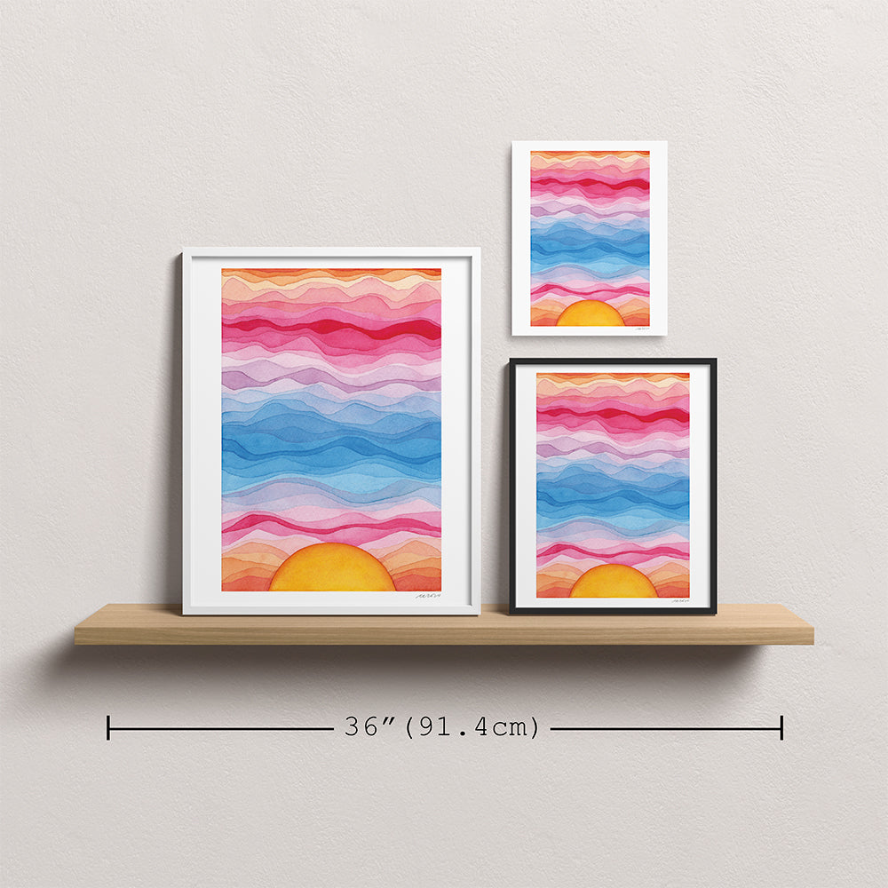 "Sunset Magic" Modern Watercolor Art Print
