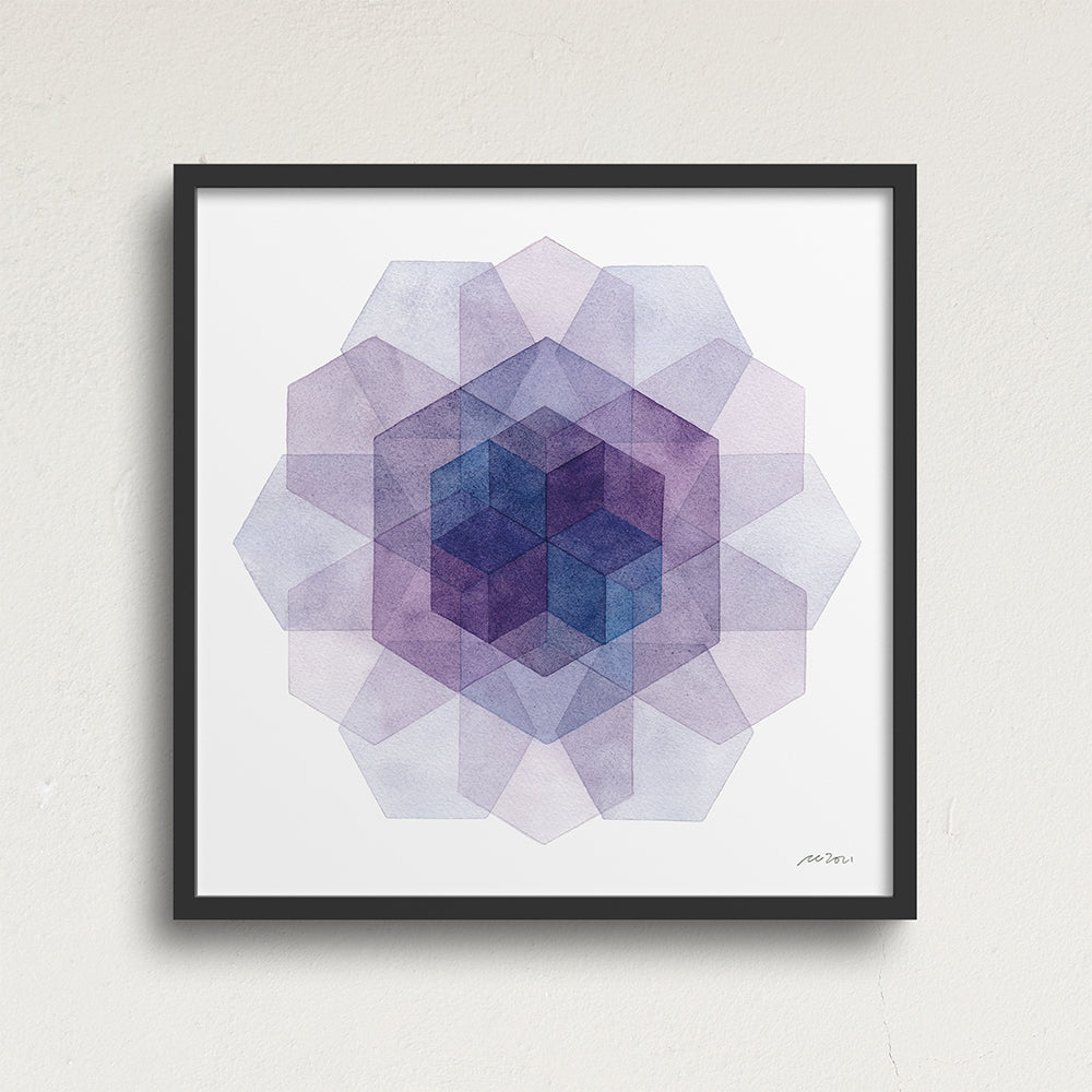 "Winter Petals" Modern Watercolor Art Print