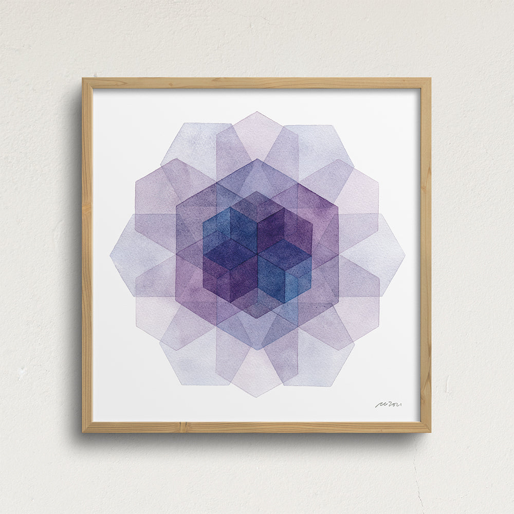 "Winter Petals" Modern Watercolor Art Print