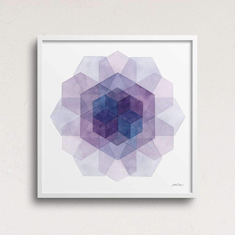 "Winter Petals" Modern Watercolor Art Print