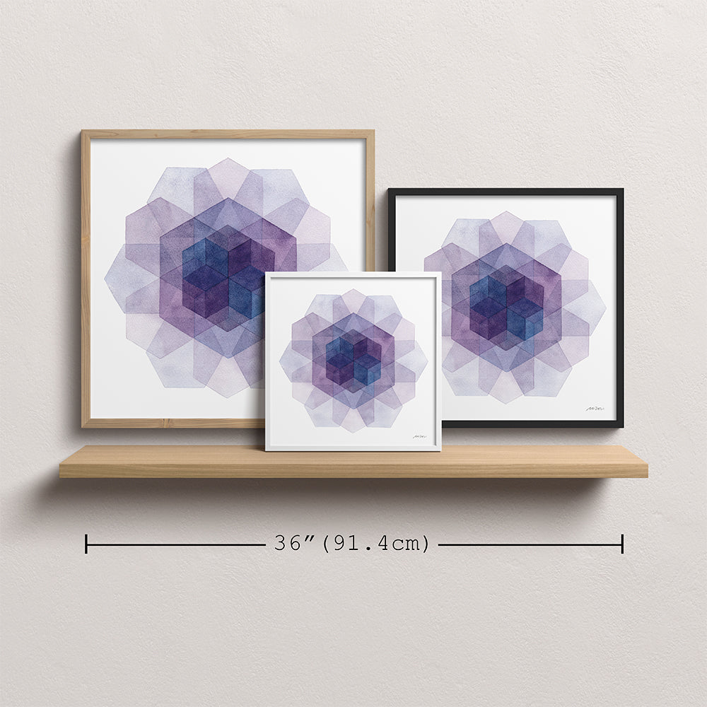 "Winter Petals" Modern Watercolor Art Print