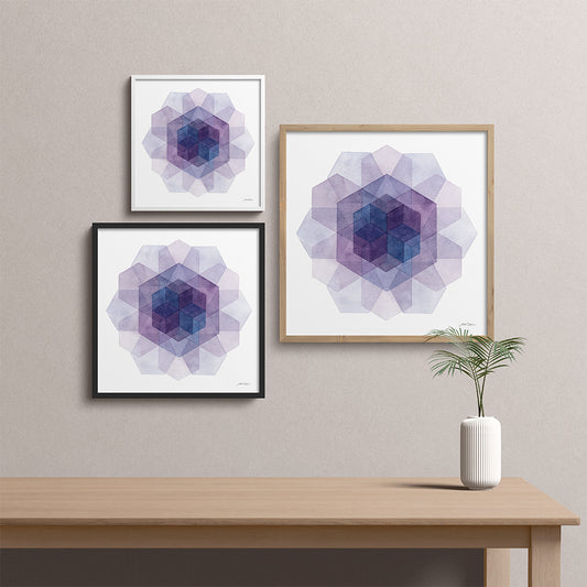 "Winter Petals" Modern Watercolor Art Print