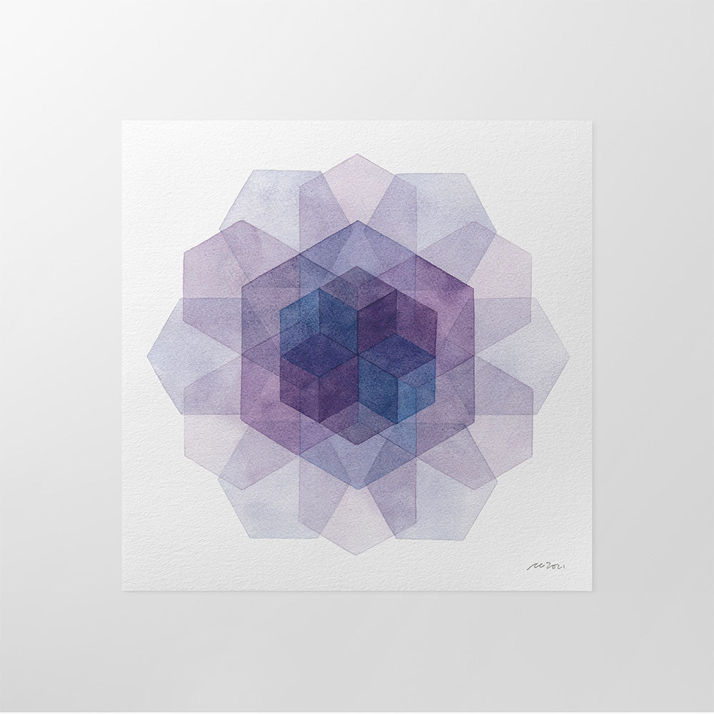 "Winter Petals" Modern Watercolor Art Print