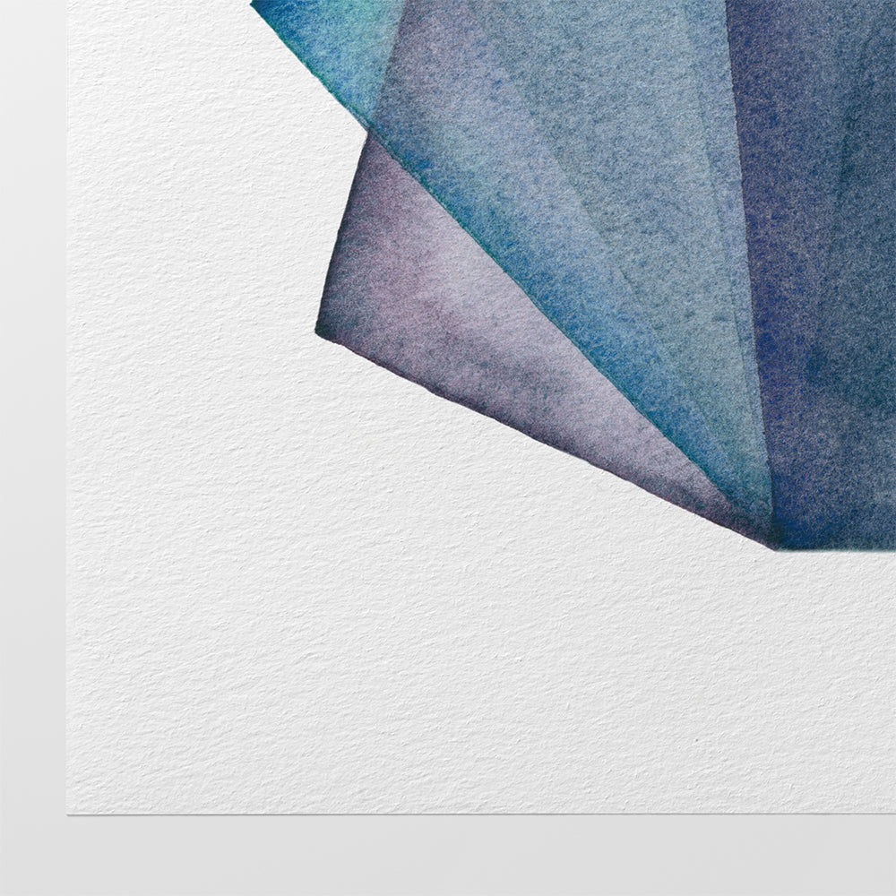 "Ocean Shards 3" Modern Watercolor Art Print