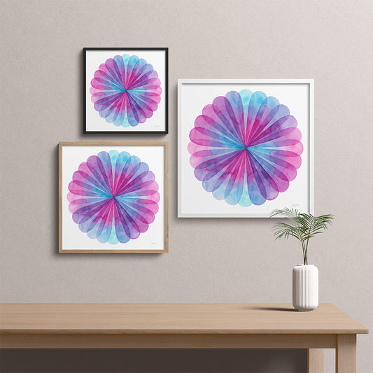 "Summer Nebula" Modern Watercolor Art Print