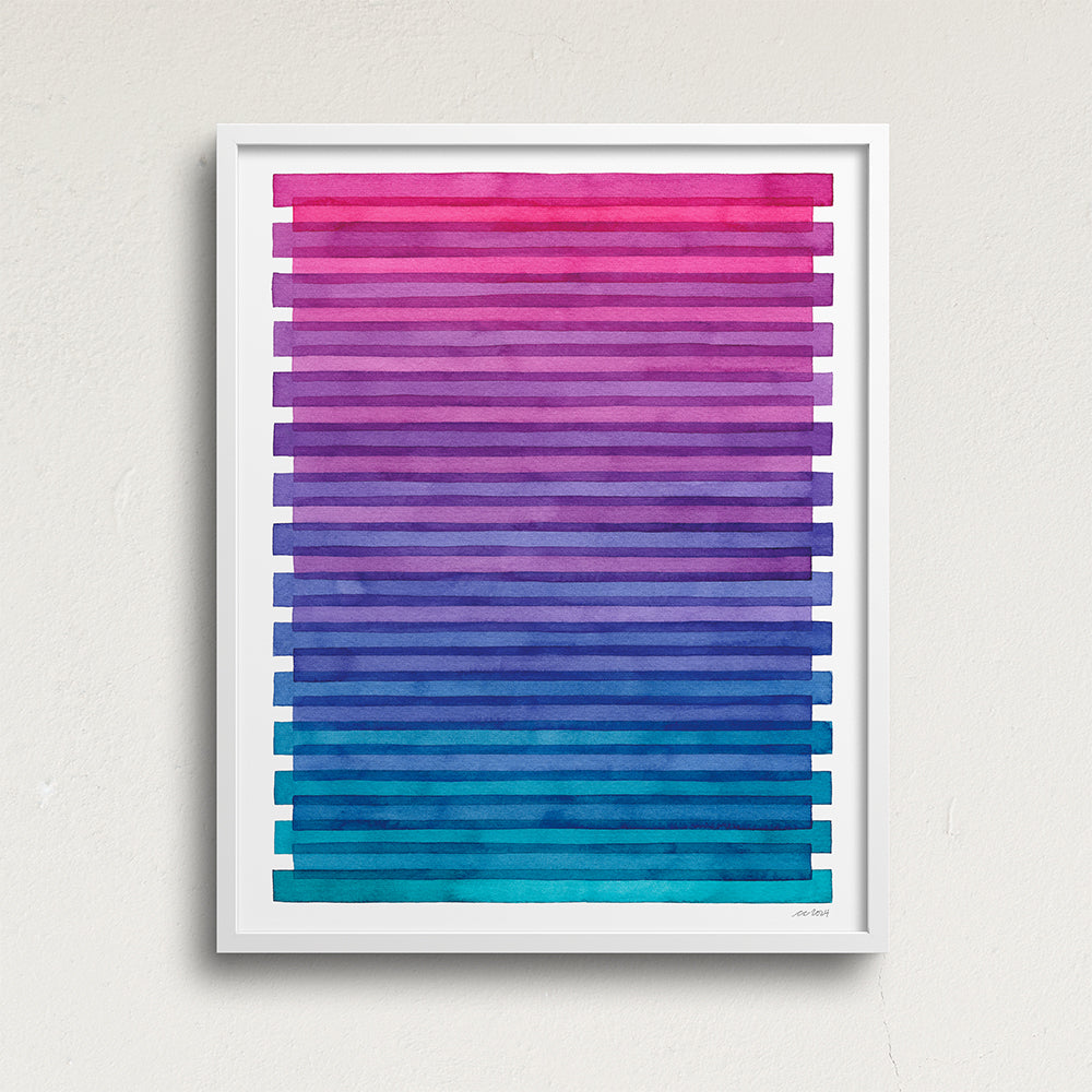 "Between The Lines" Modern Watercolor Art Print