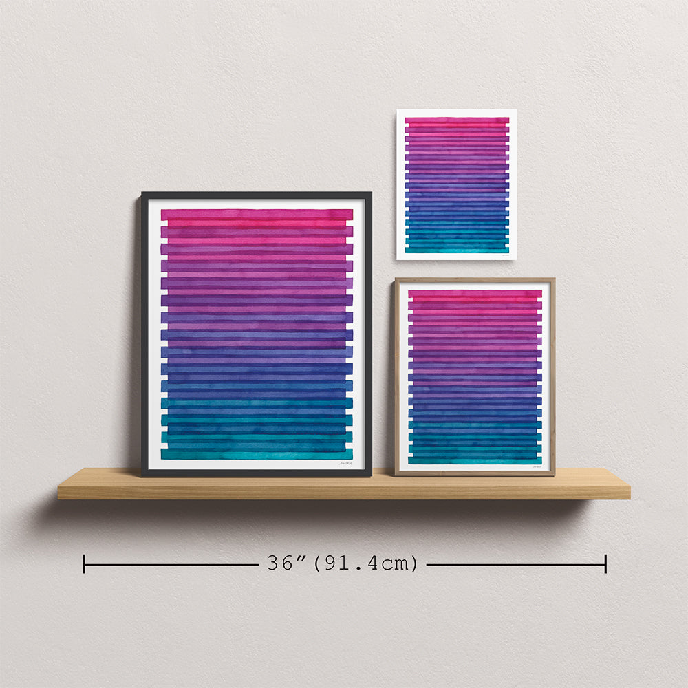 "Between The Lines" Modern Watercolor Art Print
