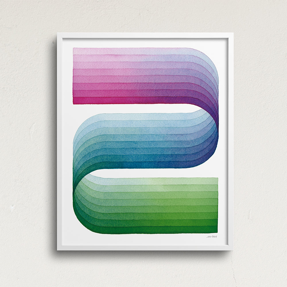 "Candy Road" Modern Watercolor Art Print