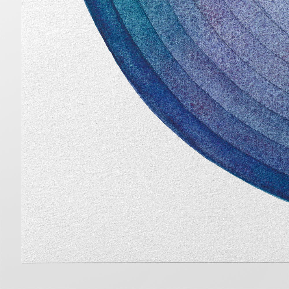 "Stacking Pools" Modern Watercolor Art Print