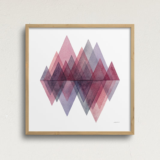 "Jeweled Reflections" Modern Watercolor Art Print
