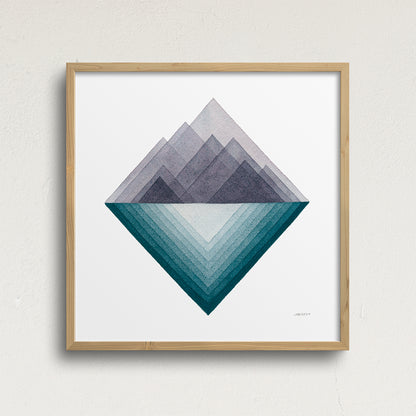 "Quiet Reflections" Modern Watercolor Art Print