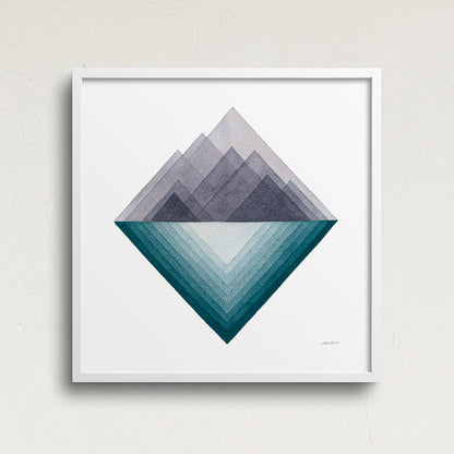 "Quiet Reflections" Modern Watercolor Art Print