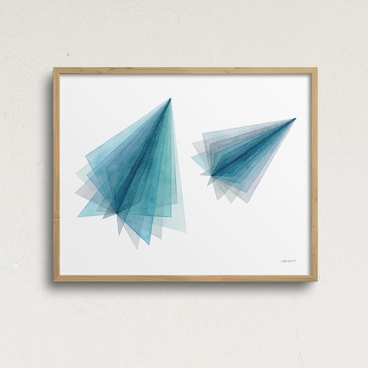 "Paper Planes" Modern Watercolor Art Print