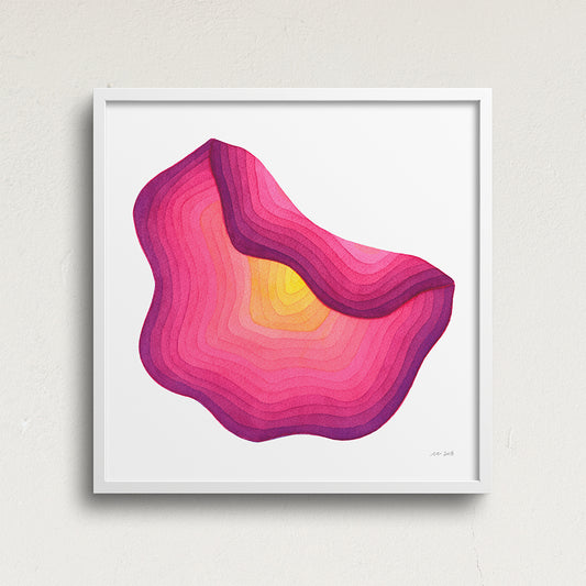"Glass Waves" Modern Watercolor Art Print