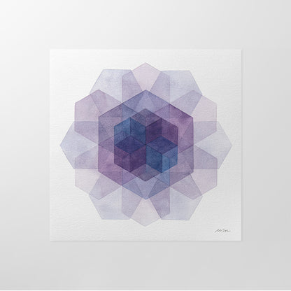 "Winter Petals" Modern Watercolor Art Print