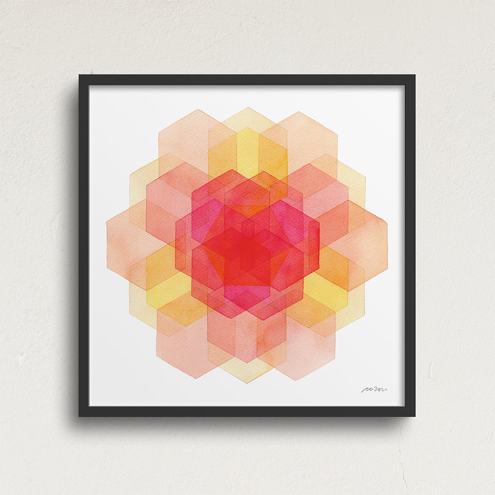 "Summer Petals" Modern Watercolor Art Print