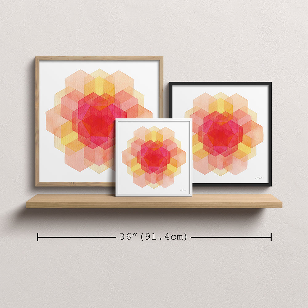 "Summer Petals" Modern Watercolor Art Print