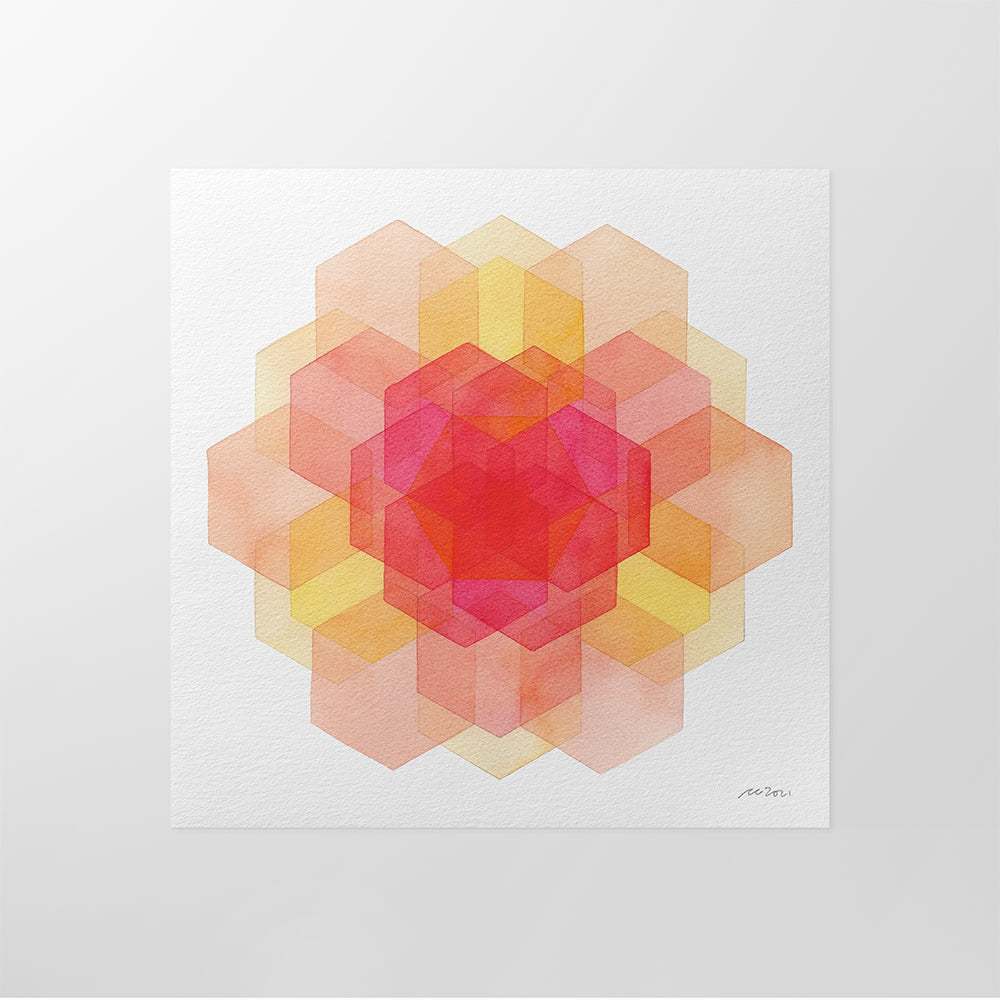 "Summer Petals" Modern Watercolor Art Print