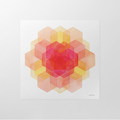 "Summer Petals" Modern Watercolor Art Print
