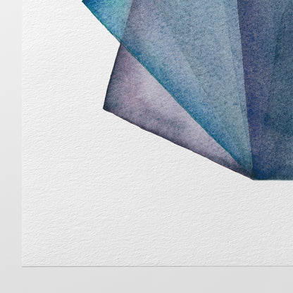 "Ocean Shards 3" Modern Watercolor Art Print