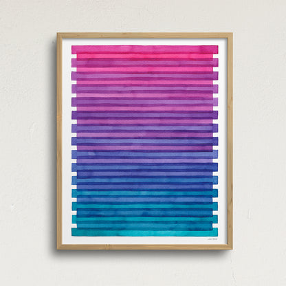 "Between The Lines" Modern Watercolor Art Print