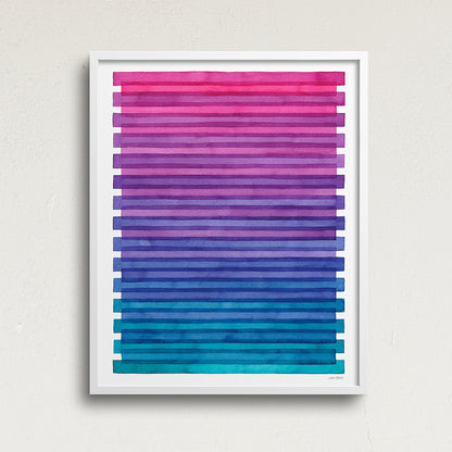 "Between The Lines" Modern Watercolor Art Print