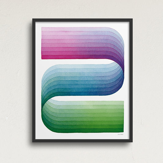 "Candy Road" Modern Watercolor Art Print