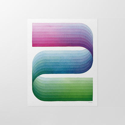 "Candy Road" Modern Watercolor Art Print