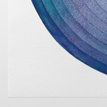 "Stacking Pools" Modern Watercolor Art Print
