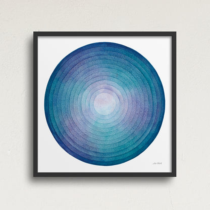 "Stacking Pools" Modern Watercolor Art Print