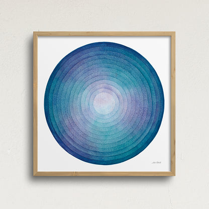"Stacking Pools" Modern Watercolor Art Print