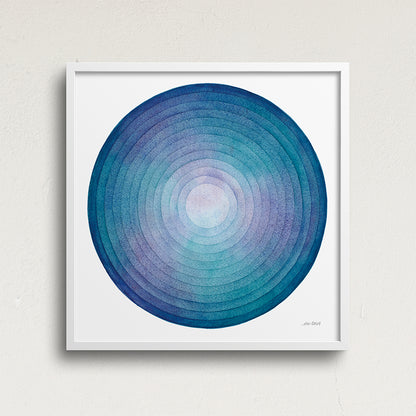 "Stacking Pools" Modern Watercolor Art Print