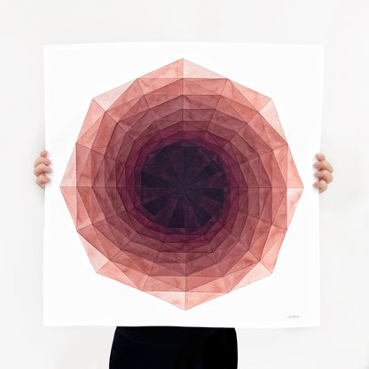 Glass Carnation (22.5" x 22.5")