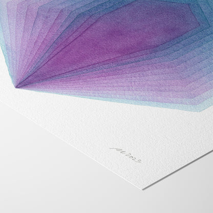"Glass Hydrangea" Modern Watercolor Art Print