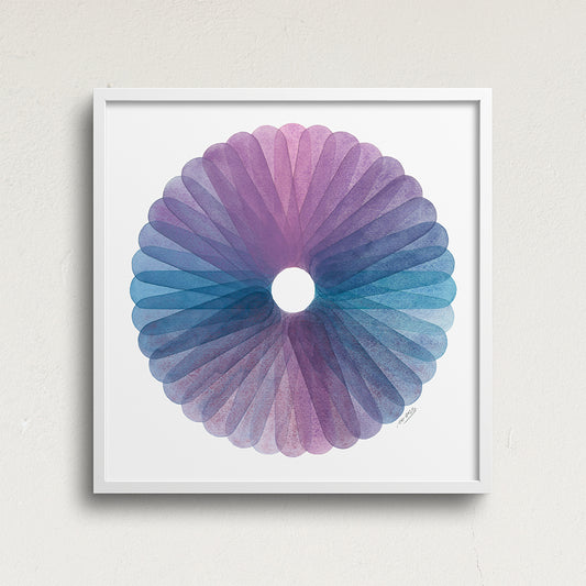 "Jewel Bloom" Modern Watercolor Art Print